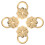 16Pcs Heavy-Duty Gold Earring Back Replacements with Flower Design 2