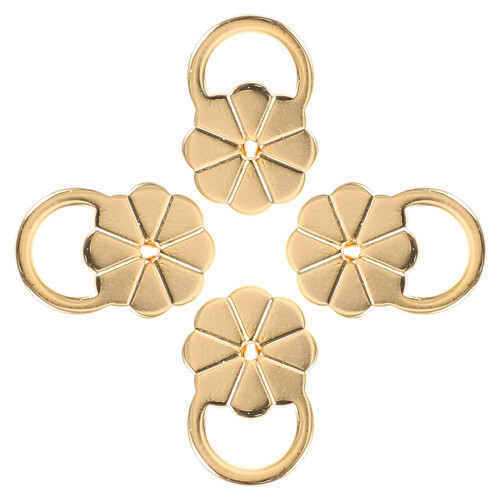 16Pcs Heavy-Duty Gold Earring Back Replacements with Flower Design 1
