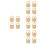 16Pcs Heavy-Duty Gold Earring Back Replacements with Flower Design 4