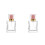 2Pcs Portable Pink Glass Perfume Atomizer Spray Bottle Refillable 5