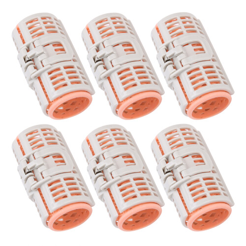 Time-Saving Hair Care Solution, Foldable Fixed Clip Tail Design For Double Layer Hair Roller Support, 6Pcs Quick Styling Accessory 1