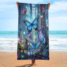 55.1"x27.5" Ultra Microfiber Printed Beach Towel,Quick Dry Travel Camping Beach Accessories Vacation Essential Gift /2/4 PCS