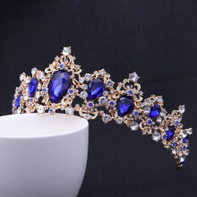 FRCOLOR Princess Crown Gems Rhinestone Tiaras and Crowns Hair Bridal Accessories for Women Wedding Bride