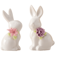 Ceramic Ornaments Home Decor White Pair