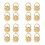 16Pcs Heavy-Duty Gold Earring Back Replacements with Flower Design 5
