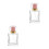 2Pcs Portable Pink Glass Perfume Atomizer Spray Bottle Refillable 7