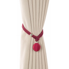 2 Pack Curtain Tiebacks - Heavy Duty Curtain Rope Tieback, Handmade Rural Decorative Curtain Holdbacks (Burnt Sienna)