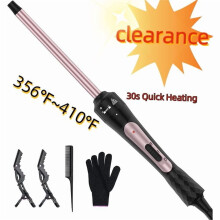 Tourmaline Ceramic Curling Wand,2 Temp Settings Curling iron for Short & Long Hair, 30S Instant Heat Up