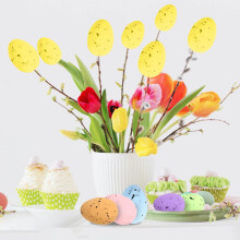 Mini Easter Eggs Decorative 100pcs Speckled Pastel Eggs Crafts DIY Ornaments for Easter Party Supplies Spring Home Bowl Fillers Wreath Decor