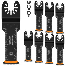 8Pcs Japanese Tooth Oscillating Saw Blades, High Carbon Steel, Compatible with Oscillating Tools, for Wood Cutting