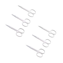 3PCS Stainless Steel Grooming Scissors Set: Eyebrow, Nose/Beard/Mustache, Eyelash & Nail Clippers for Men & Women