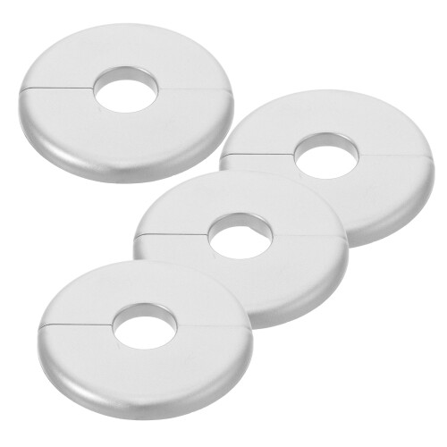 12Pcs Silver Decorative Wall-Mounted Pipe Cover Plates for Bathroom 1