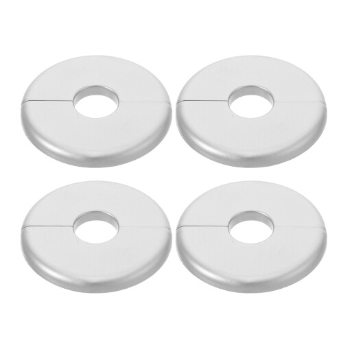 12Pcs Silver Decorative Wall-Mounted Pipe Cover Plates for Bathroom 2
