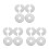 12Pcs Silver Decorative Wall-Mounted Pipe Cover Plates for Bathroom 4
