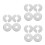 12Pcs Silver Decorative Wall-Mounted Pipe Cover Plates for Bathroom 6