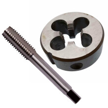 2pcs Right Hand Tap Round Die Set M13x1.5 HSS Metric Screw Thread Tap Drill Machine Plug Cutting Tool Metalworking, HSS Die Set, Thread Tap, A