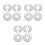 12Pcs Silver Decorative Wall-Mounted Pipe Cover Plates for Bathroom 9