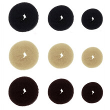 Women Magic Donut Hair Ring Bun Former Shaper Hair Styler Tie Updo Maker Tools Black