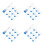 40Pcs Blue Tungsten Nail Drill Bits Set for Nail Smoothing & Buffing 8