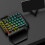 3Pcs Black Rgb Gaming Keyboard Single-Hand Backlit Keypad for Laptop 3