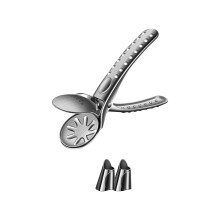 304 Stainless Steel Nutcracker Set w/ 2 Sleeves & Walnut Plier – for Chestnuts, Walnuts, Hazelnuts – Compatible with Kitchen Use