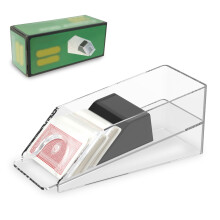 Premium Acrylic Blackjack Card Shoe Heavy Duty Design Holds Multiple Decks for Home Games Tournament