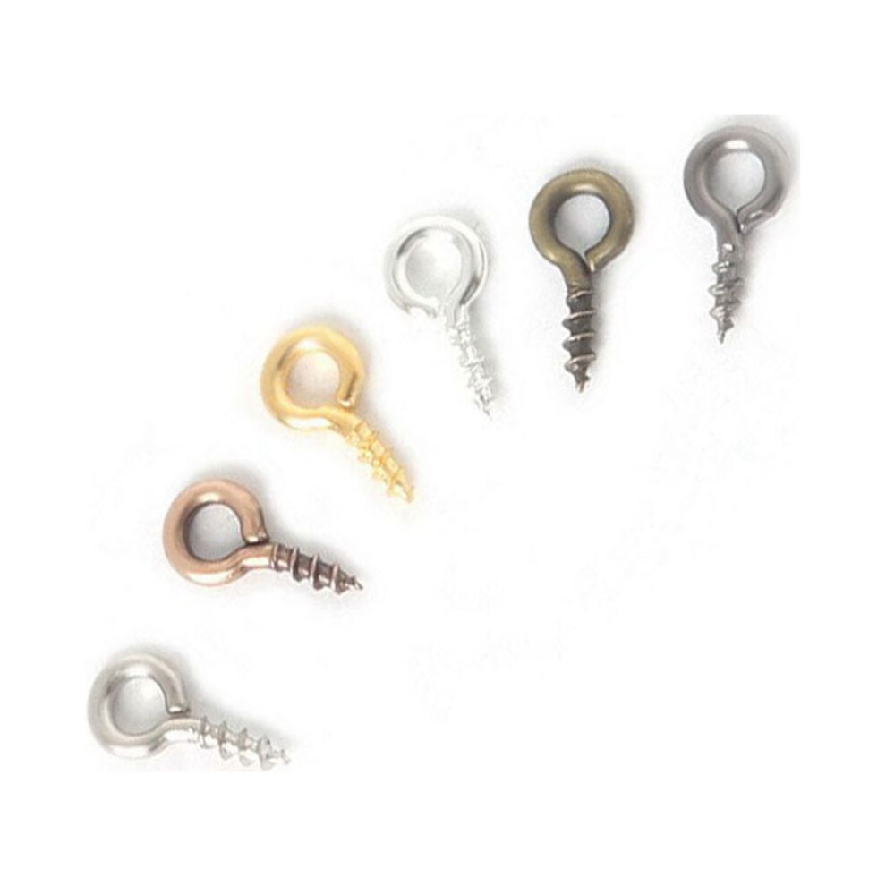 Threaded Hook 600Pcs Small Mini Eyelet Screws Easy To Install Assorted Color 0.35X0.16in 9132278002170
