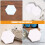 100Pièces Papier De Couture Pour Patchwork Modèles Hexagone Blancs 4