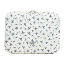 Puffy Quilted Floral Laptop Sleeve – Maple Leaf Design, Shockproof, Coquette Aesthetic, compatible with iPad, Tablet, Notebook (11.42" x 0.98" x
