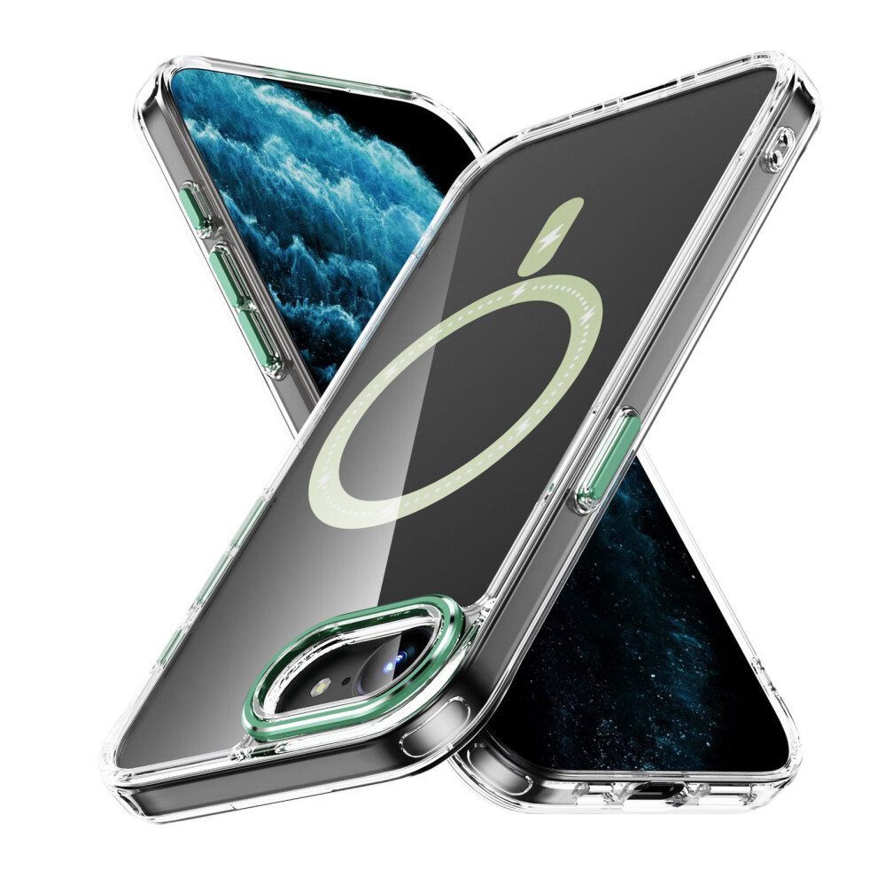 Translucent Magnetic Phone Case For Iphone 16E & Iphone Se4 Â Military-Grade, Slim, Anti-Yellowing, Green 9132278004648
