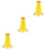 3Pcs Yellow Clarinet Bell Plastic Replacement for Beginner Musicians 5