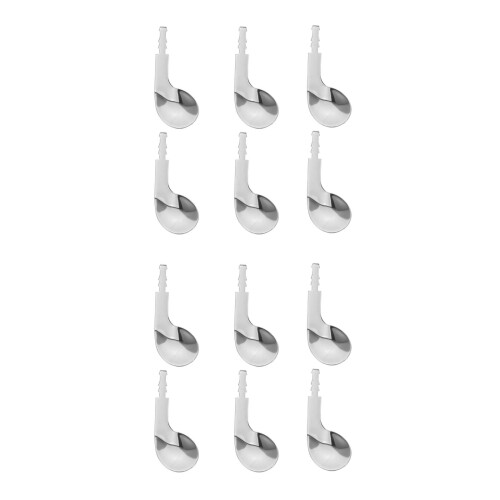 12Pcs Silver Kid Adaptive Spoon Replacement Heads Easy Clean 2