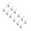 12Pcs Silver Kid Adaptive Spoon Replacement Heads Easy Clean 5