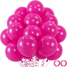 Ballons rose vif | Ballons de fĂŞte en latex de 30 cm pour la Saint-Valentin, les anniversaires, les mariages et la fĂŞte des filles