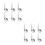 12Pcs Silver Kid Adaptive Spoon Replacement Heads Easy Clean 8