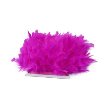 2M Natural Turkey Feather Trim, 4-6" Wide, Fluffy Fringe for Crafts, Costumes, Party & Wedding Decor – Compatible with Rosy