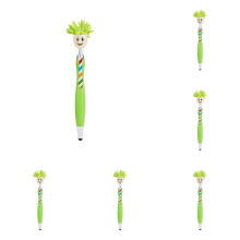 Fun Pens Fluffy Doll Pen, 1ml Refillable Touch-Screen Ballpoint, Flexible Round Barrel, Anti-Scratch & Anti-Fingerprint