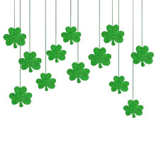 Decoración con bandera de trébol de cuatro hojas brillante para el Día de San Patricio - Artículos para fiestas festivas, celebraciones y