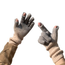 Luvas de inverno tricotadas e quentinhas com tela sensível ao toque (1 par)