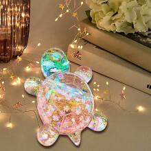 Tortue lumineuse explosive pour jeux sensoriels, décoration pour piscine et aquarium, tortue marine 3D à poser sur un bureau, objet décoratif