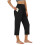 Schwarze Damen-Caprihose mit hohem Bund, Größe M 1