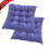 Cuscino per sedia blu scuro con lacci, 40x40 cm, confezione da 2 1