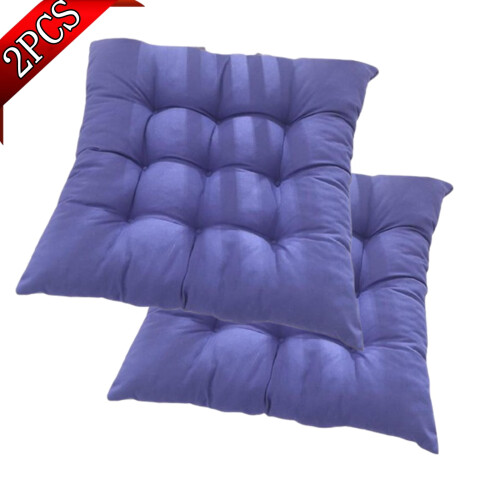 Cuscino per sedia blu scuro con lacci, 40x40 cm, confezione da 2