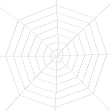 Toile d'araignée géante ronde en corde pour Halloween | Décoration réaliste pour intérieur/extérieur, idéale pour les décorations de jardin