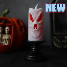 2/4/6 db-os Halloween LED töklámpás gyertyatartók - elektronikus lángmentes csontváz gyertyadekorációk otthonra, partira