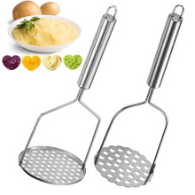 Stainless Steel Potato Masher 2pcs, Durable & Easy-to-Clean Kitchen Tool, Compatible with All Pots