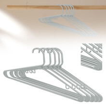 Xoxingysm Lot de 5 cintres en plastique pour le rangement des vêtements et du linge de maison. Gain de place grâce à leur bandoulière intégrée.