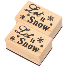 Topbathy 2 stuks veelkleurige kerststempels van hout voor scrapbooking en gebruik tijdens de feestdagen