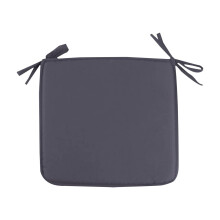 Négyzet alakú bárszék párnák megkötőkkel, légáteresztő és csúszásmentes aljjal – 20 cm x 20 cm x 3,8 cm, fekete/sötétszürke