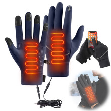 Verwarmde handschoenen voor dames en heren, waterdichte touchscreen winterhandschoenen voor skiën, snowboarden, fietsen, jagen en buitenwerk